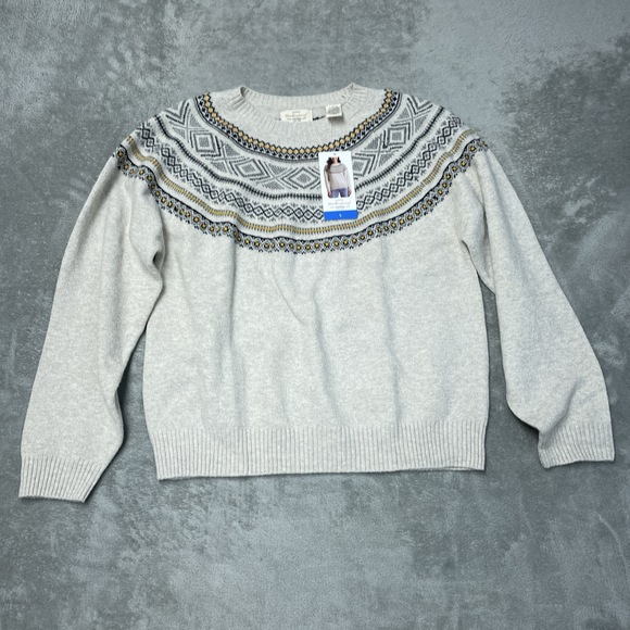 Weatherproof Vintage Women's L Pullover Sweater Cream H0888 - Picture 4 of 9